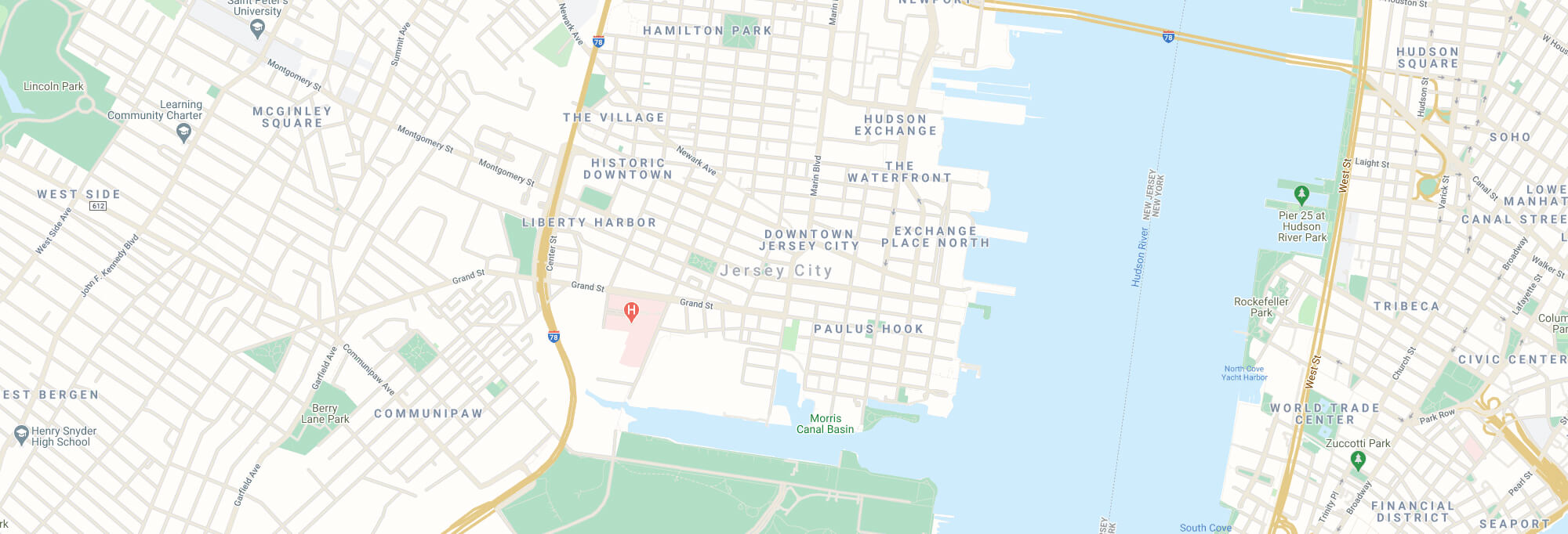 Jersey City city map