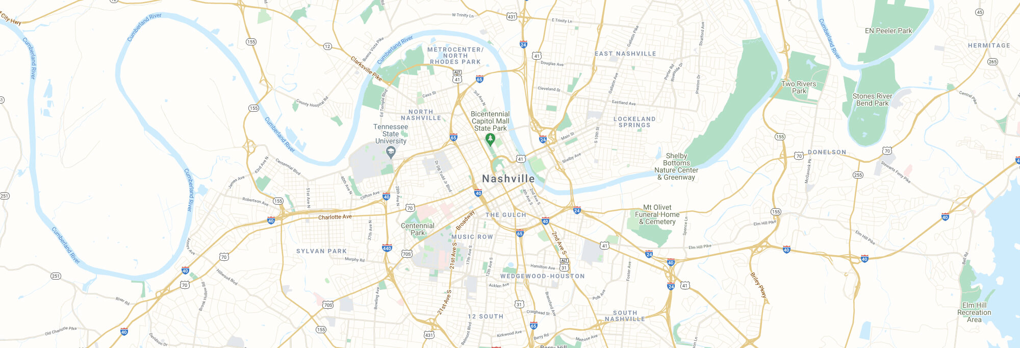 Nashville city map