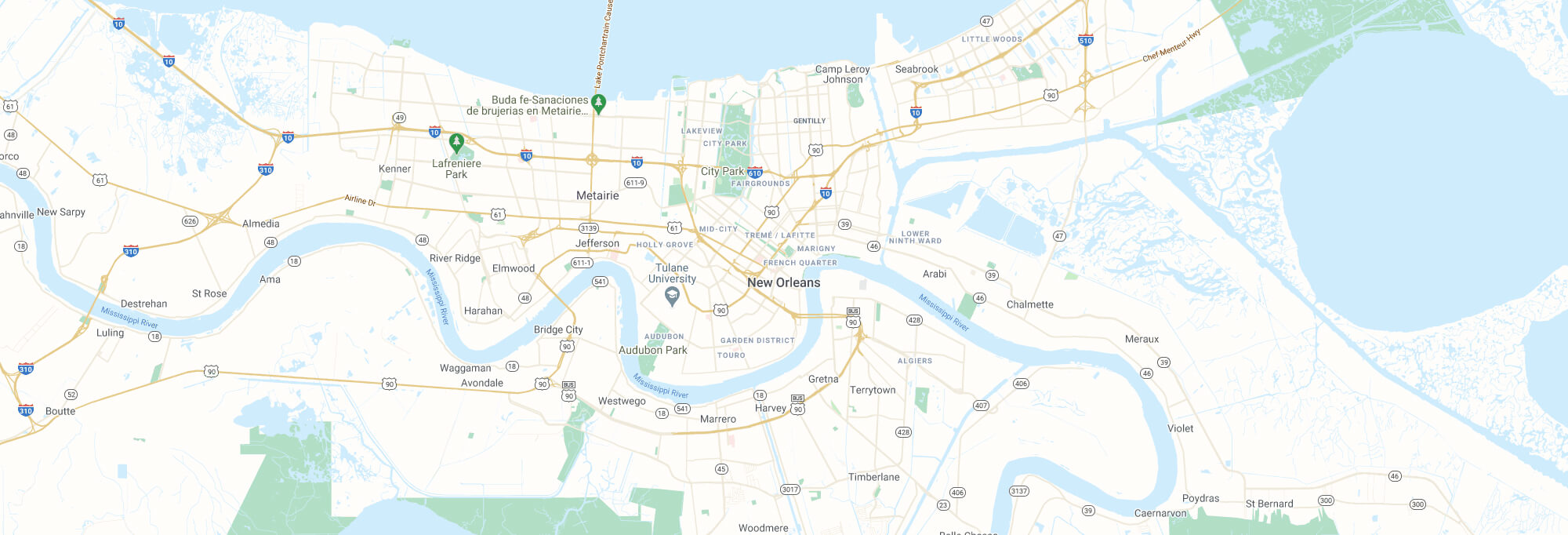New Orleans city map