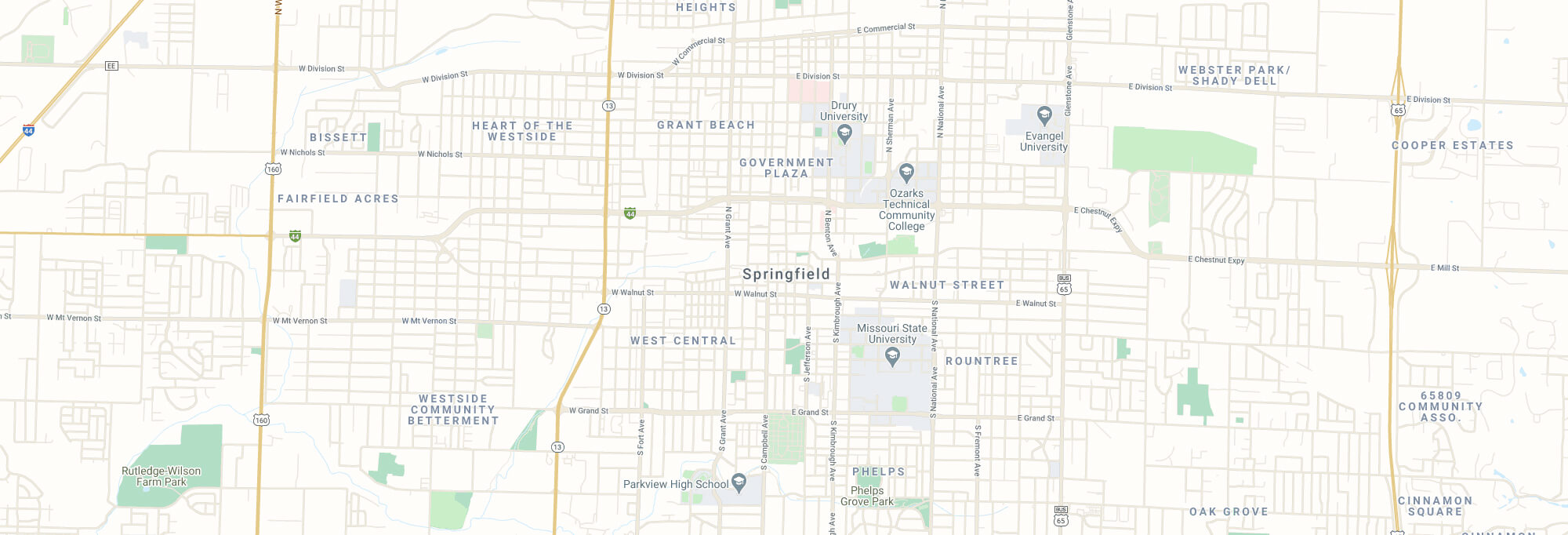 Springfield city map