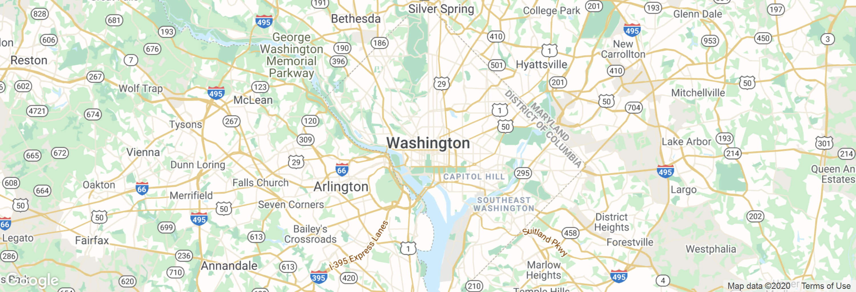 Washington city map