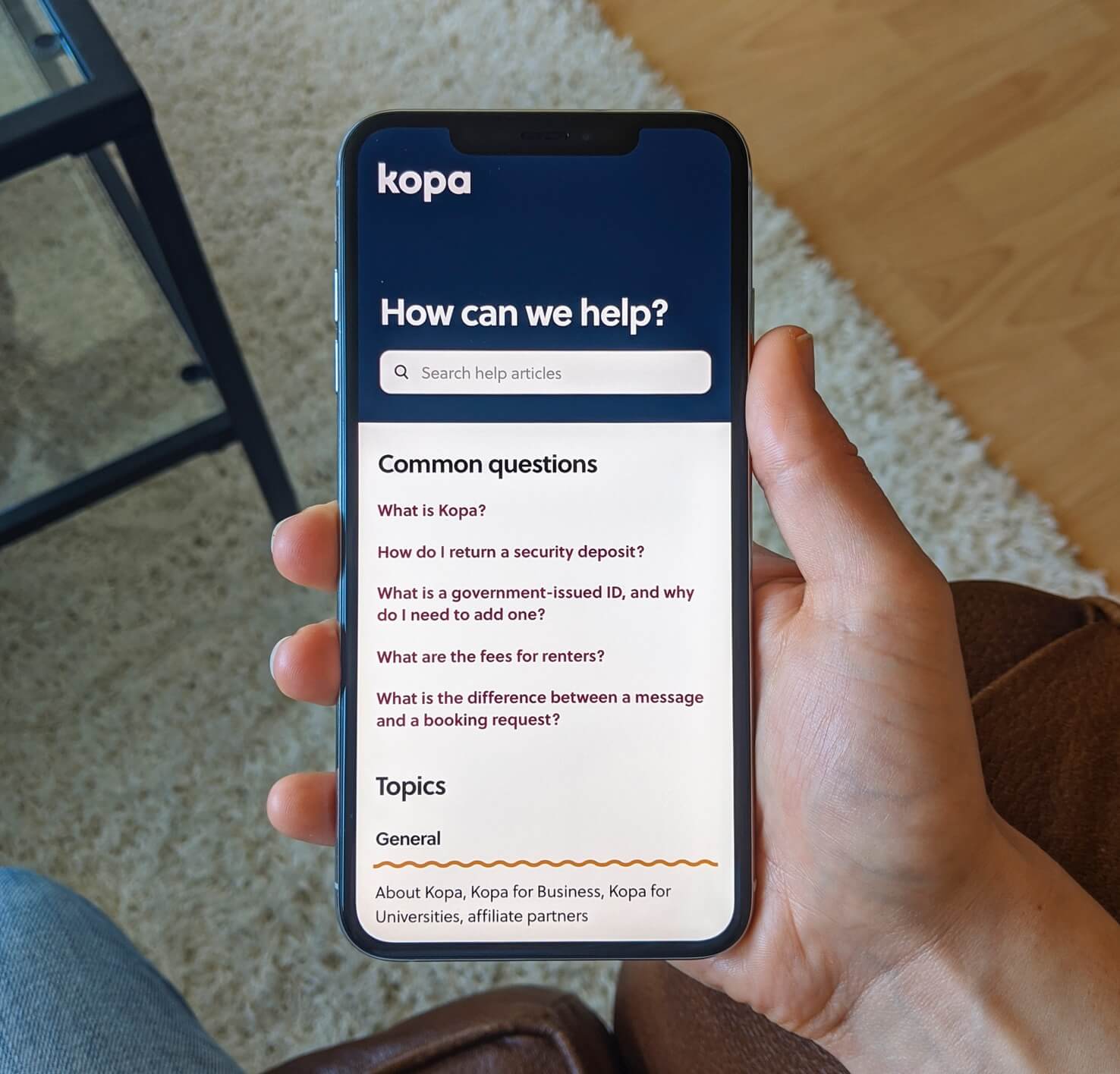 Kopa easy to use mobile app
